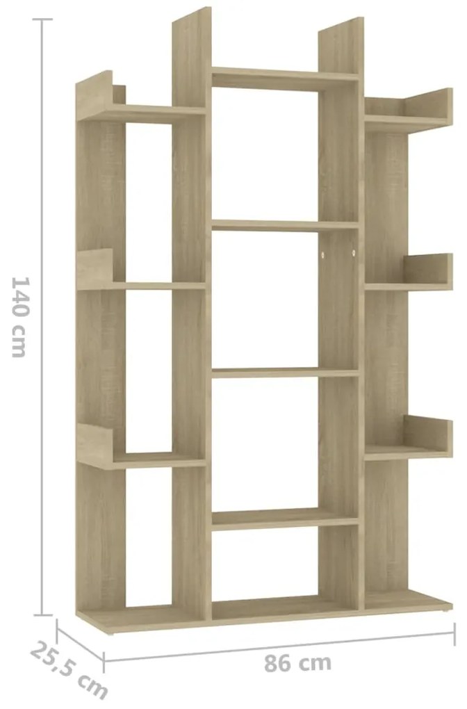 Estante 86x25,5x140 cm contraplacado cor carvalho sonoma