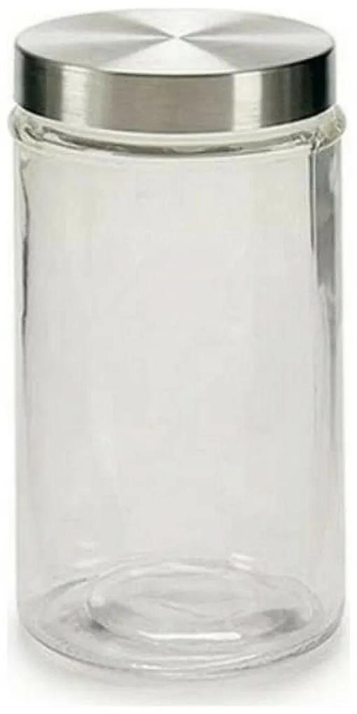 Bote Cristal Prateado Transparente Alumínio 1 L