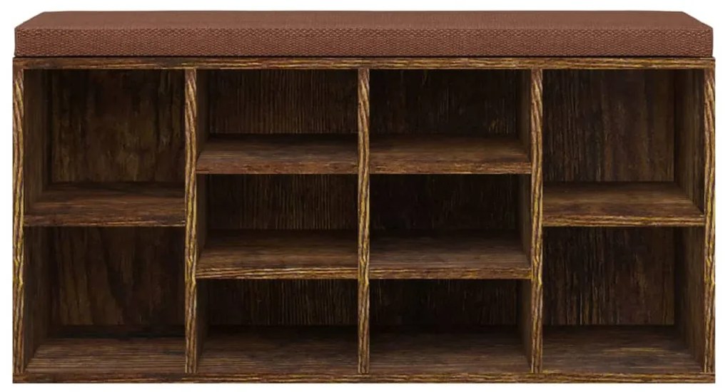 Banco sapateira 103x30x48 cm derivados madeira carvalho fumado