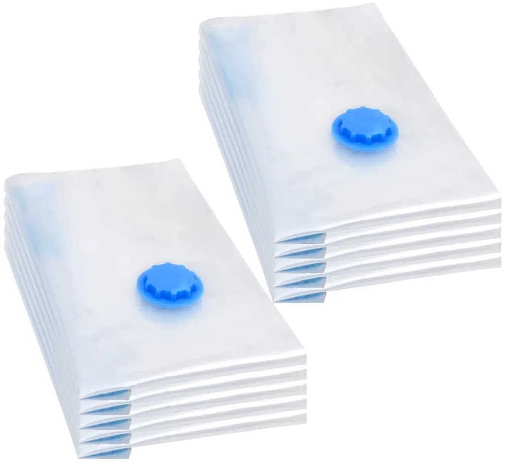 Sacos para arrumação de roupas a vácuo 60x40 cm 10 pcs