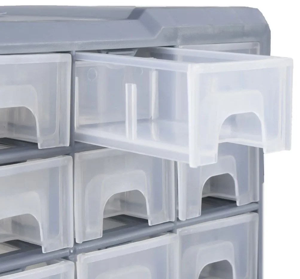 Caixa organizadora com 38 gavetas 52x16x37,5 cm