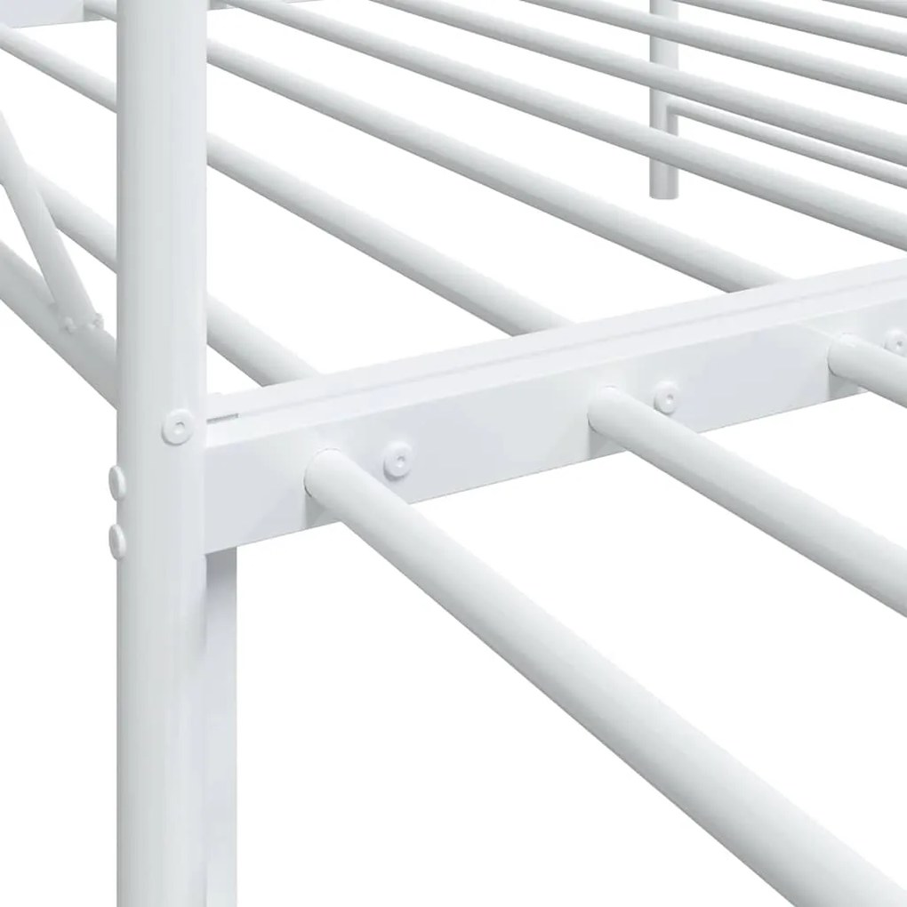 Cama de dia com gavetão sem colchão 100x200 cm aço branco