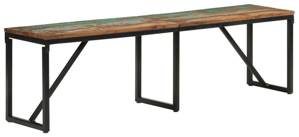 Banco 160x35x46 cm madeira recuperada maciça