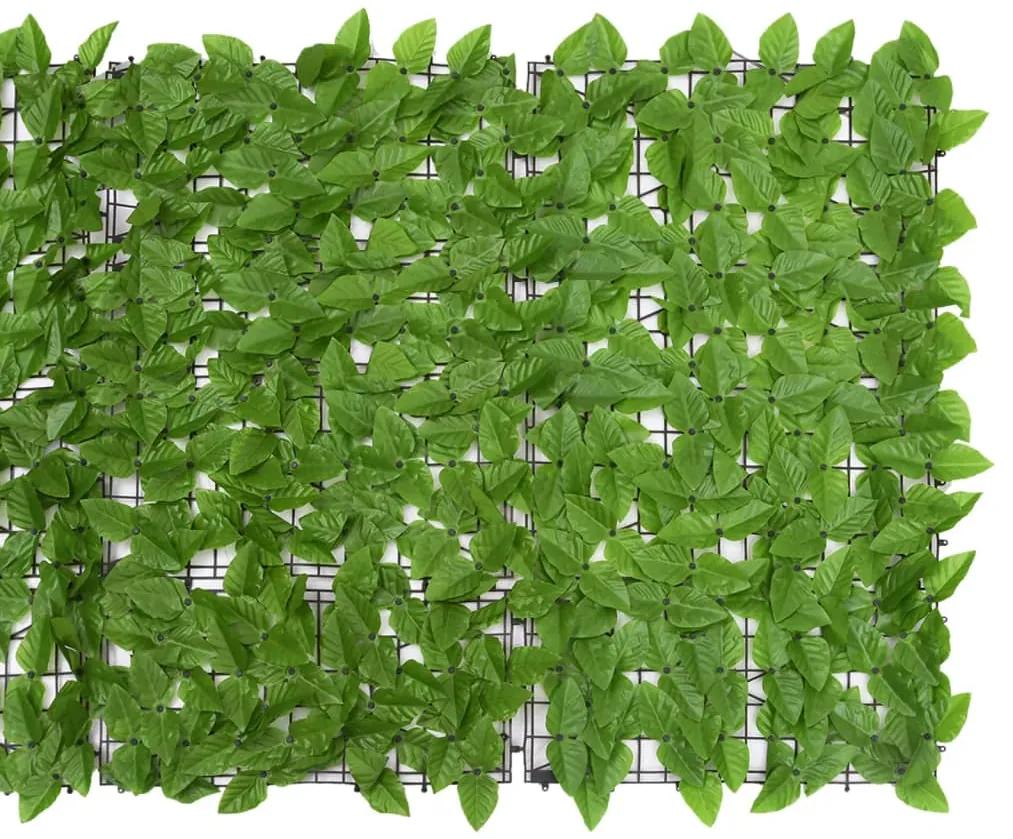 Tela de varanda com folhas verdes 500x100 cm