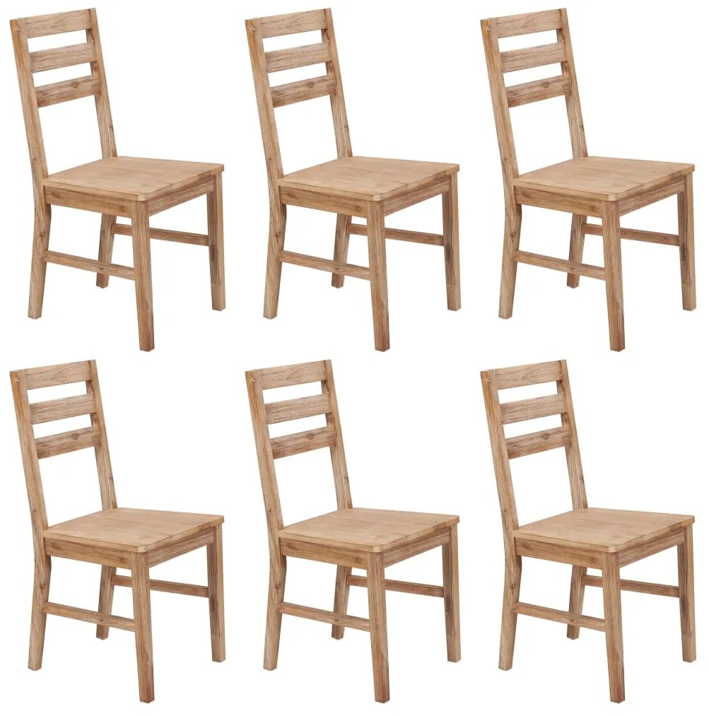 Cadeiras de jantar 6 pcs madeira de acácia maciça