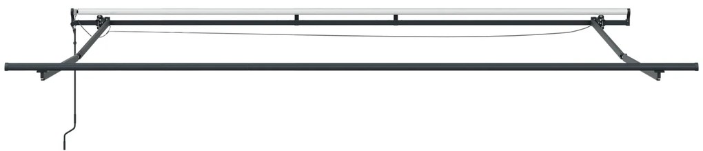 Toldo Retrátil Automático com Faixa LED Vermelho e Branco 450x350 cm