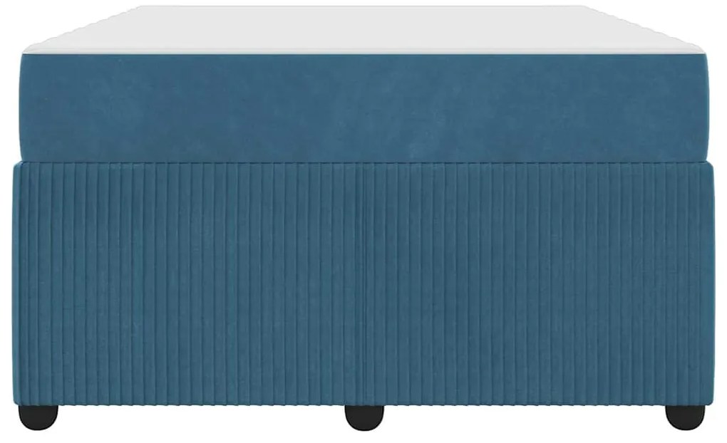 Estrutura de cama com colchão Outros Azul 120 x 190 cm Veludo