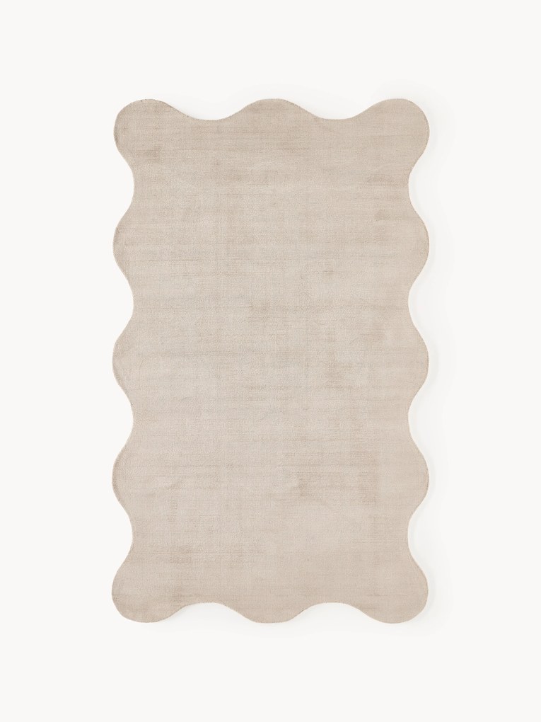 Tapete artesanal Wavy, bege