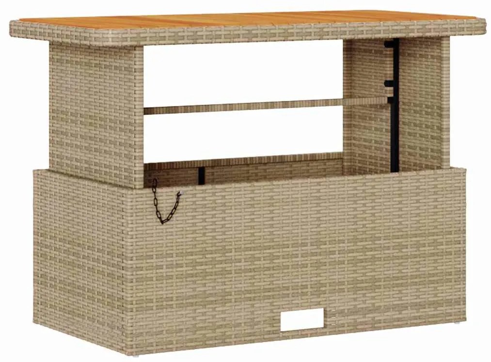Conjunto de Jantar de Jardim em 4 Peças com Almofadas Bege em Rattan S