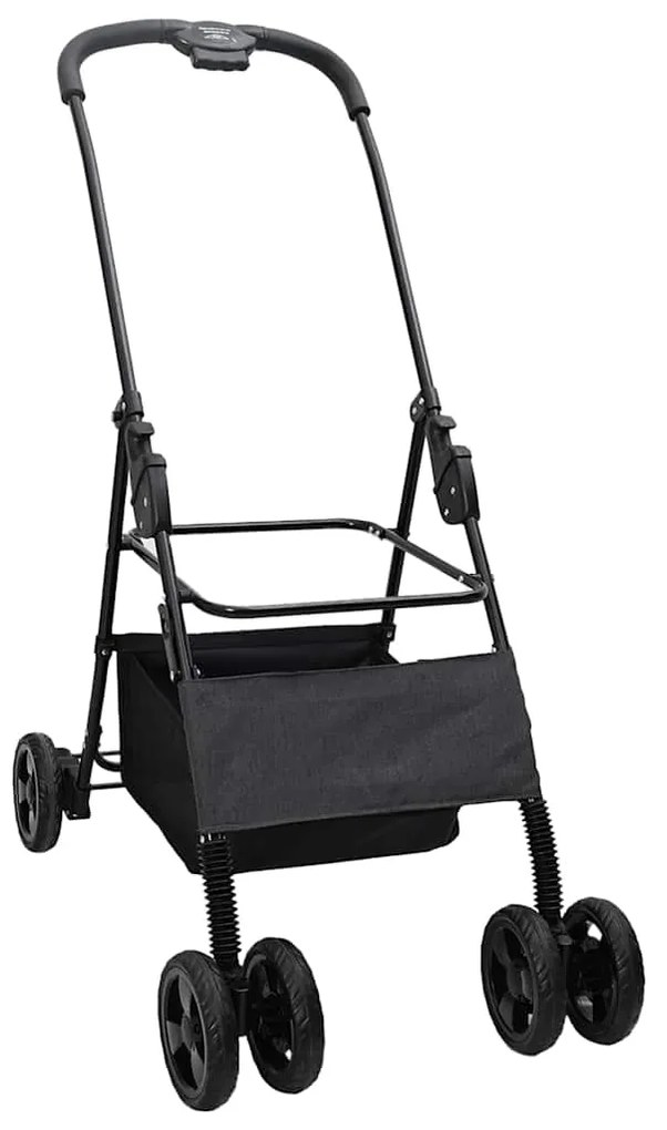 Carrinho de Pet Dobrável Preto 81 x 47 x 99 cm Tecido Oxford