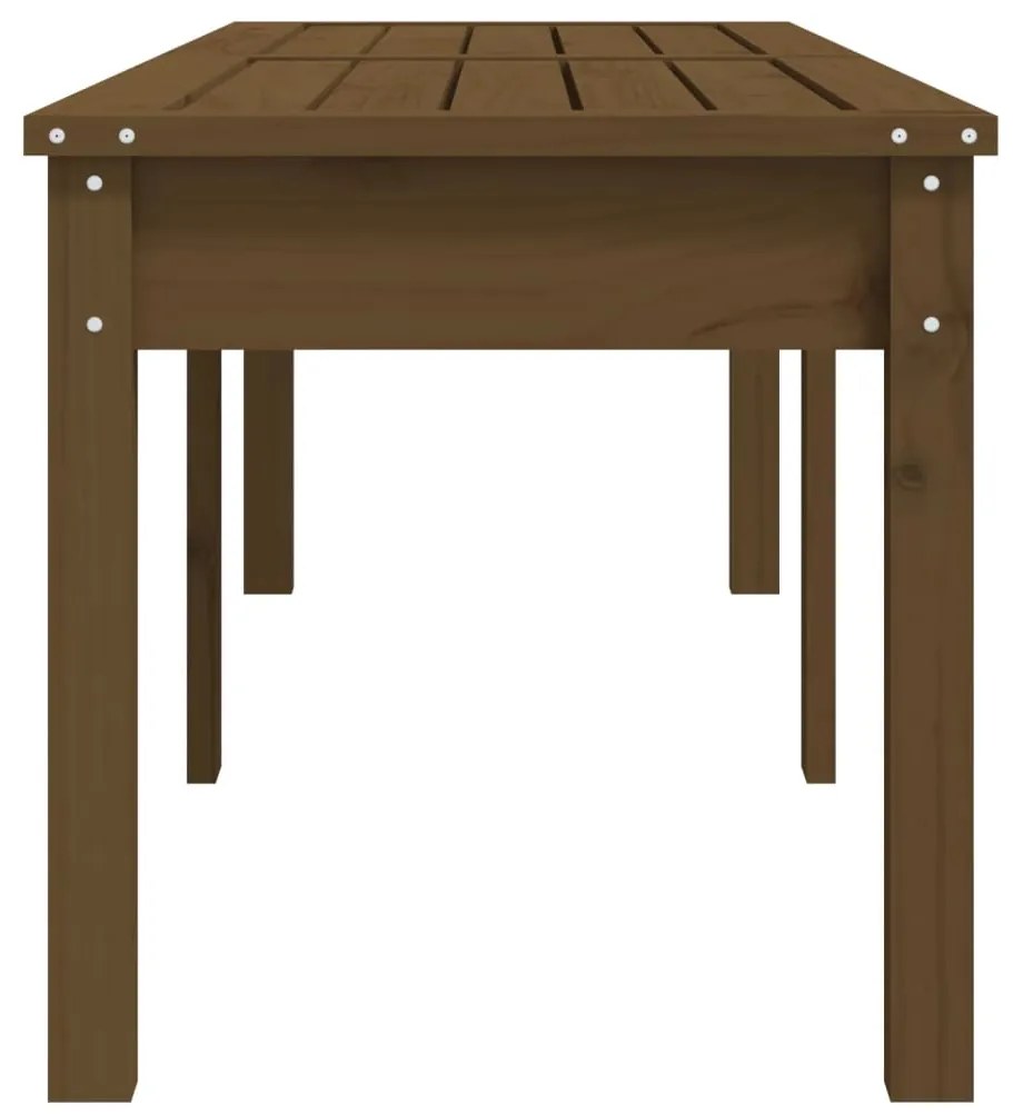 Banco de jardim com 2 lugares pinho maciço castanho-mel