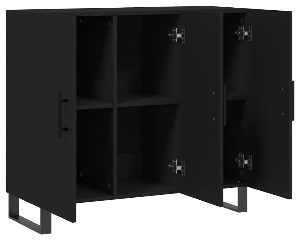 Aparador 90x34x80 cm derivados de madeira preto