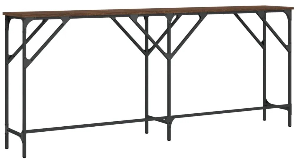 Mesa consola 180x29x75 cm derivados madeira carvalho castanho
