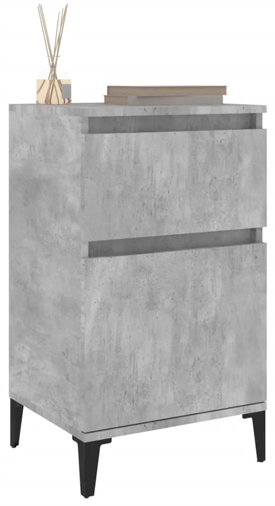 Mesas de cabeceira 2 pcs 40x35x70 cm cinzento cimento