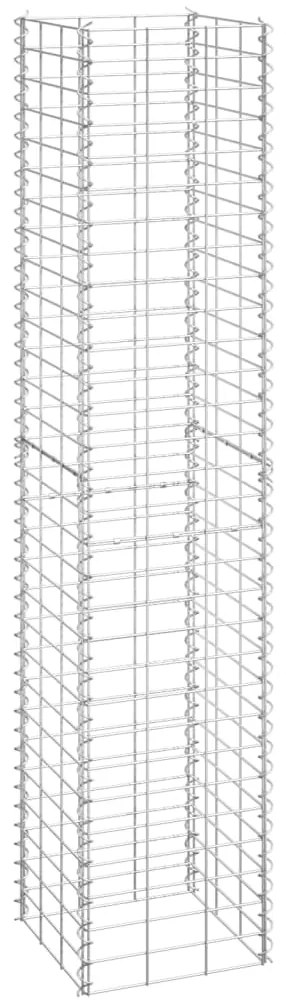 Canteiro/gabião elevado 3 pcs 30x30x150 cm ferro