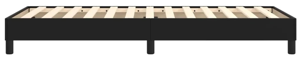 Estrutura de cama 90x190 cm couro artificial preto