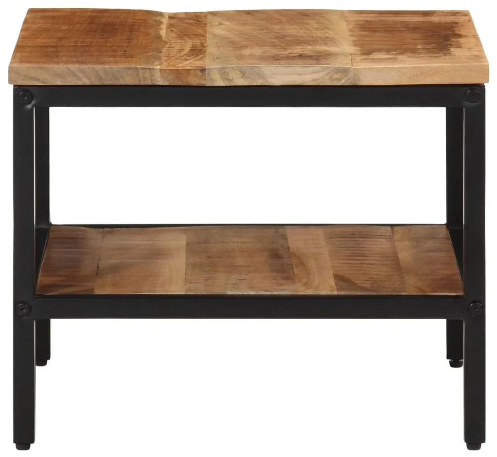 Mesa de centro 45x45x35 cm madeira de mangueira áspera maciça