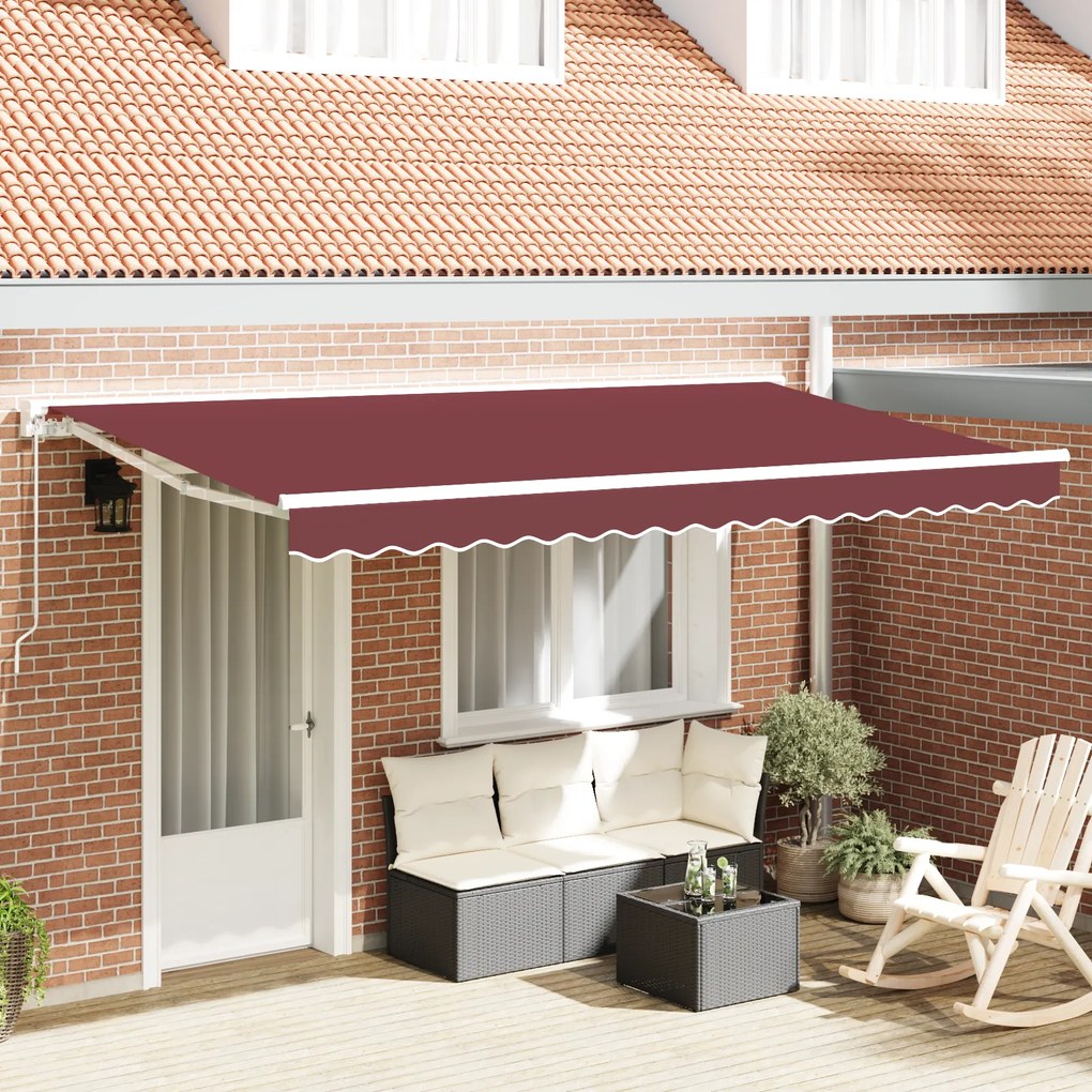 vidaXL Tecido de Substituição para Toldo para Estrutura 4x2 m Bordô