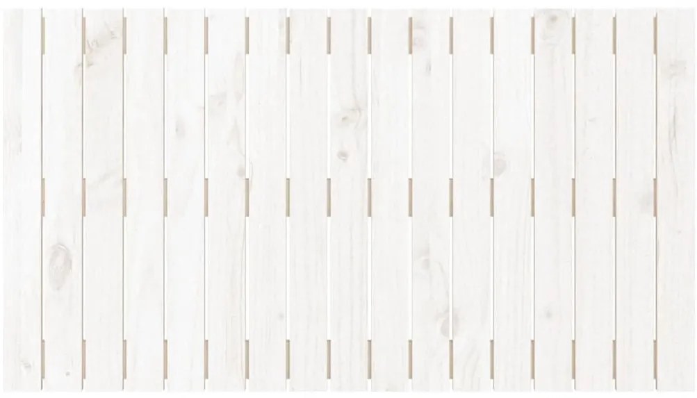 Cabeceira de parede 108x3x60 cm madeira de pinho maciça branco
