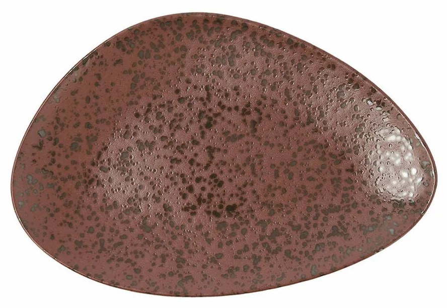 Plat bord Ariane Oxide Triangular Cerâmica Castanho (Ø 29 cm)