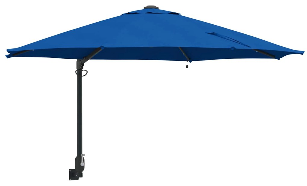 vidaXL Guarda-sol de Jardim Manual Azul Azur 248 x 248 x 148 cm