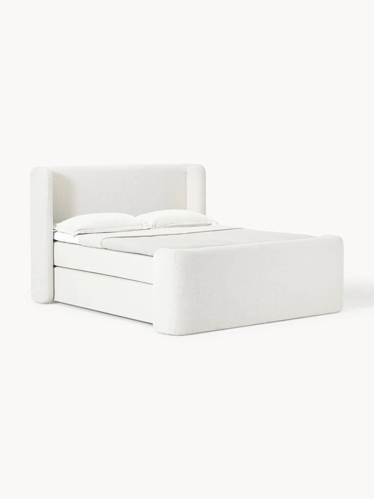 Cama de casal em bouclé Perla