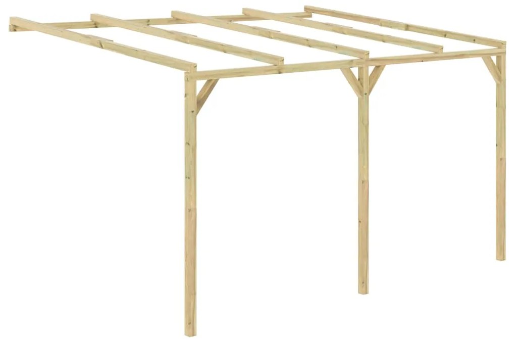 vidaXL Pérgola de alpendre 4x3x2,1 m madeira