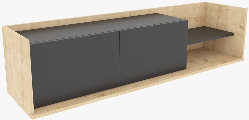 Móvel para TV Krog – Carvalho e Antracite – 160 x 35 x 36,8 cm