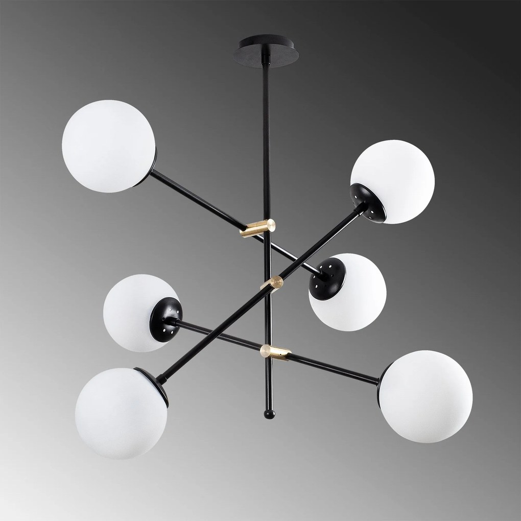 Chandelier Martı – Preto – Diâmetro 82 cm