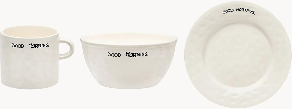 Conjunto de pequeno-almoço Good Morning, 1 pessoa, conjunto de 3