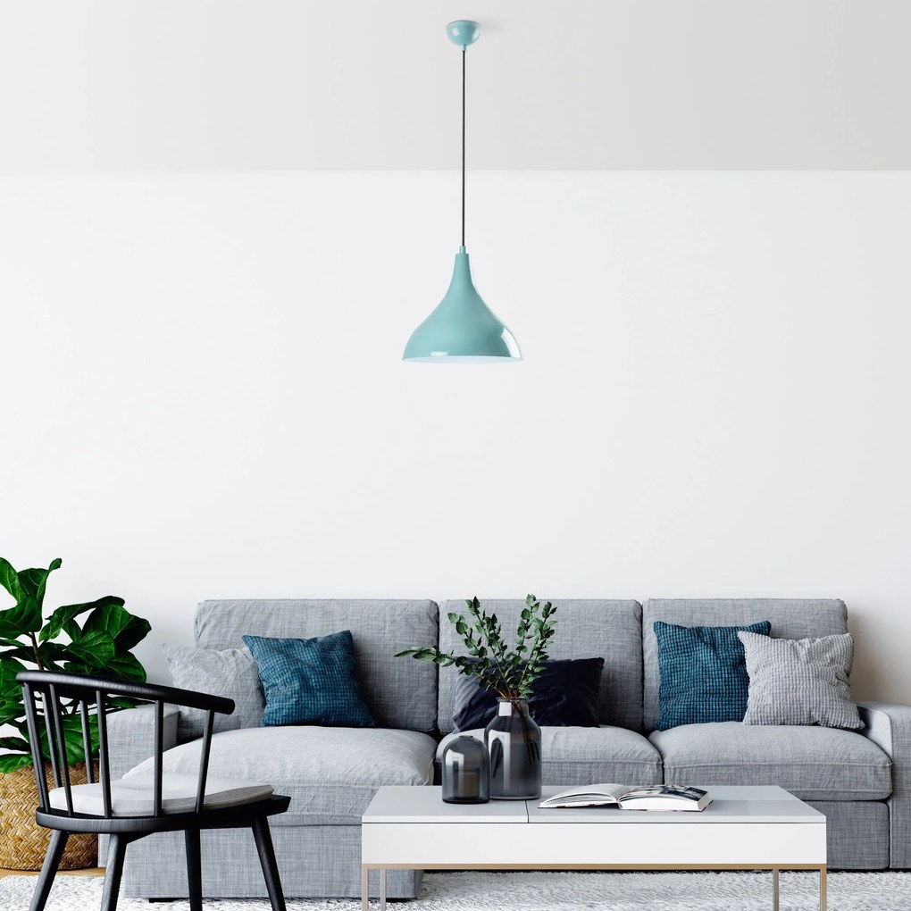 Candeeiro de Teto Bıtlıs – Turquesa – Ø22 h:26 cm