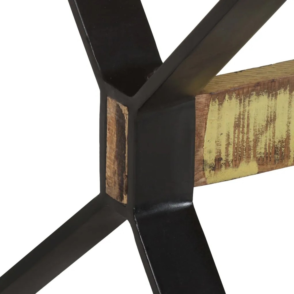 Mesa de jantar 160x80x76 cm madeira recuperada maciça