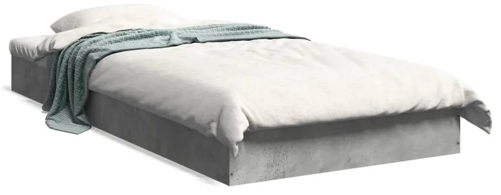 Estrutura de cama 90x200 cm derivados de madeira cinza sonoma