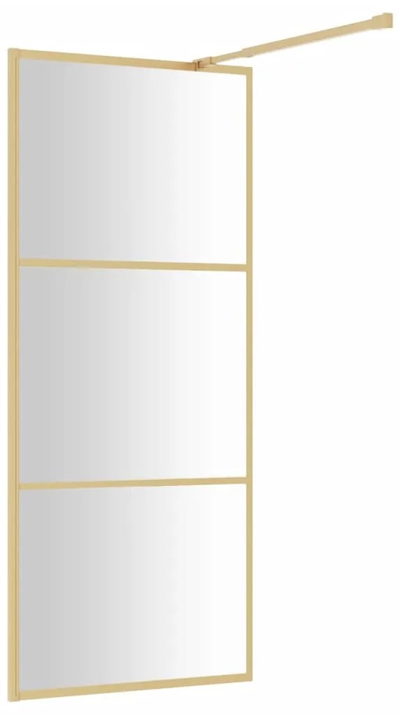 Divisória de chuveiro 90x195 cm vidro transparente ESG dourado
