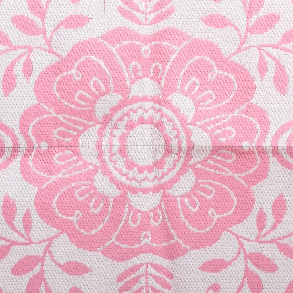 Tapete de exterior 160x230 cm ARAKIL PP cor-de-rosa