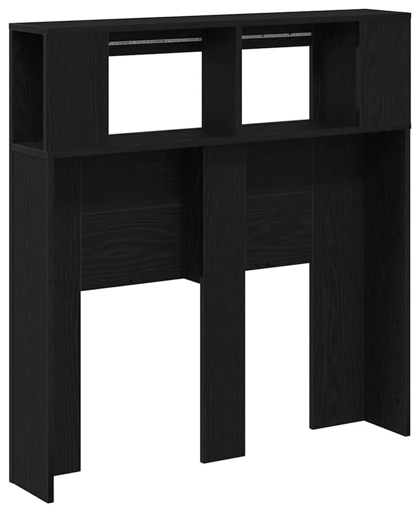 Cabeceira de Armazenamento vidaXL com Luzes LED Carvalho Preto 100x18,