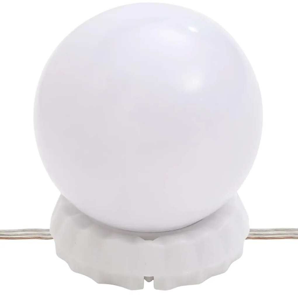 Espelho de parede oval com luzes LED 20x50 cm vidro