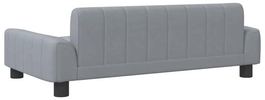 Sofá infantil 90x53x30 cm tecido cinzento-claro