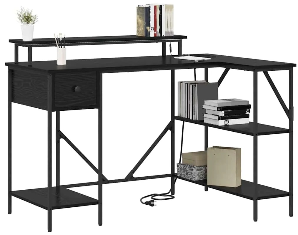 Mesa Carvalho preto 120 x 79 x 86.5 cm Madeira processada