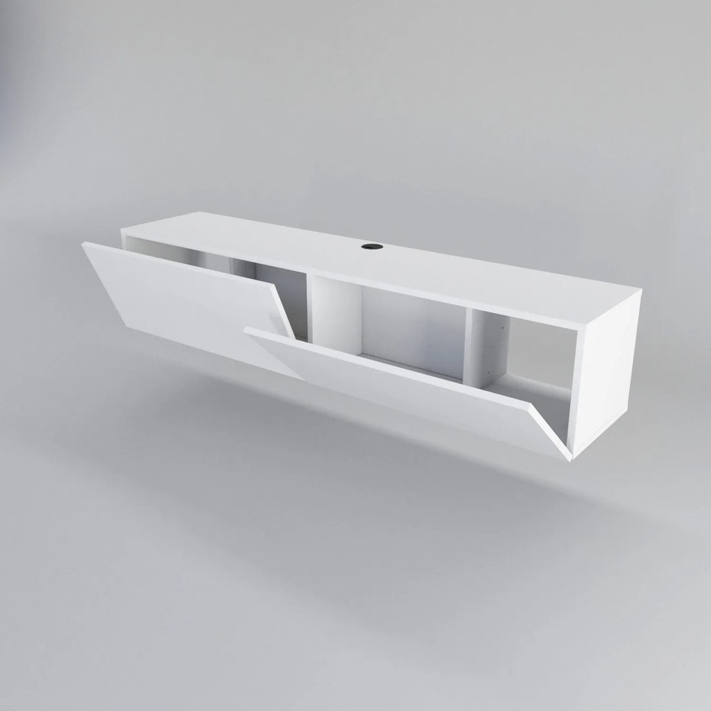 Móvel TV Stand Poling – Branco – 159,7 x 36,8 x 34,1 cm