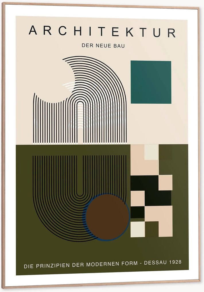 Impressão digital emoldurada Geometric Harmony the Modern Form