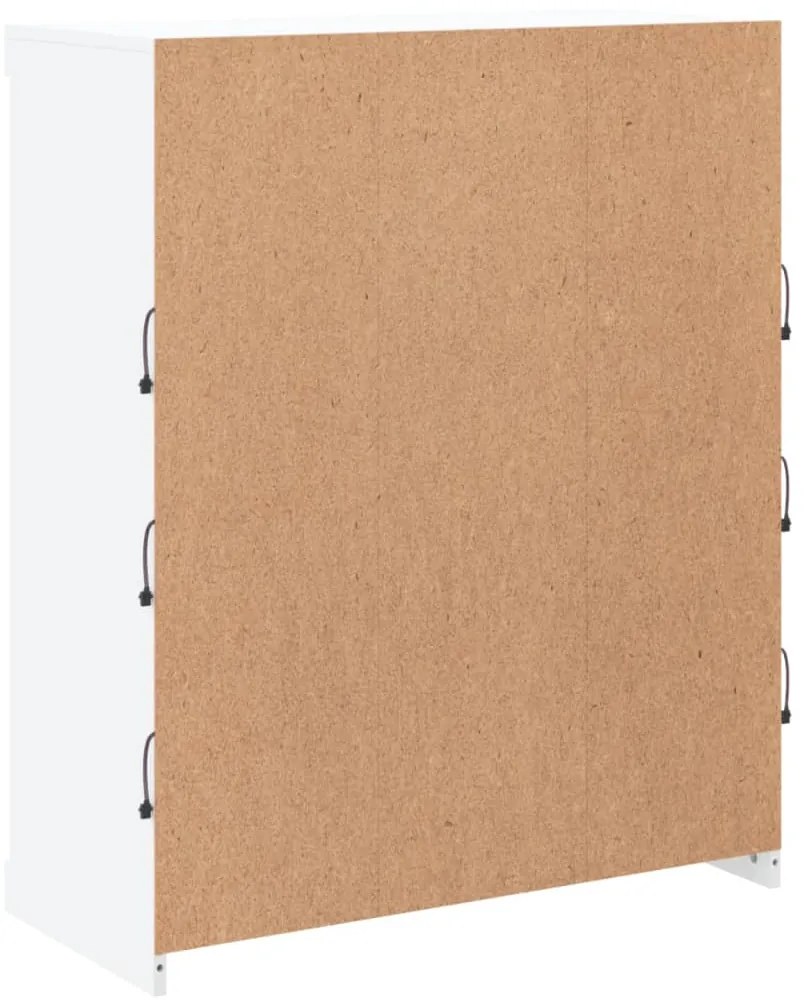 Aparador com luzes LED 81x37x100 cm branco