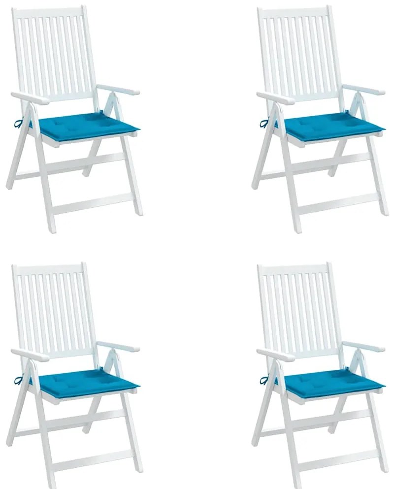Almofadões p/ cadeiras jardim 4pcs 40x40x3 cm oxford azul