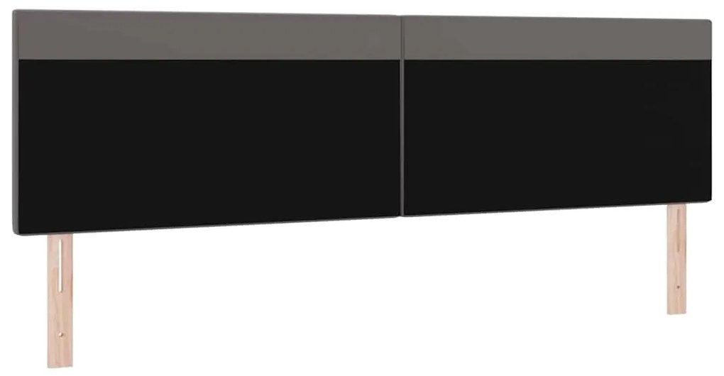 Cabeceira vidaXL Design Simples Cinza 200 cm em Couro Sintético