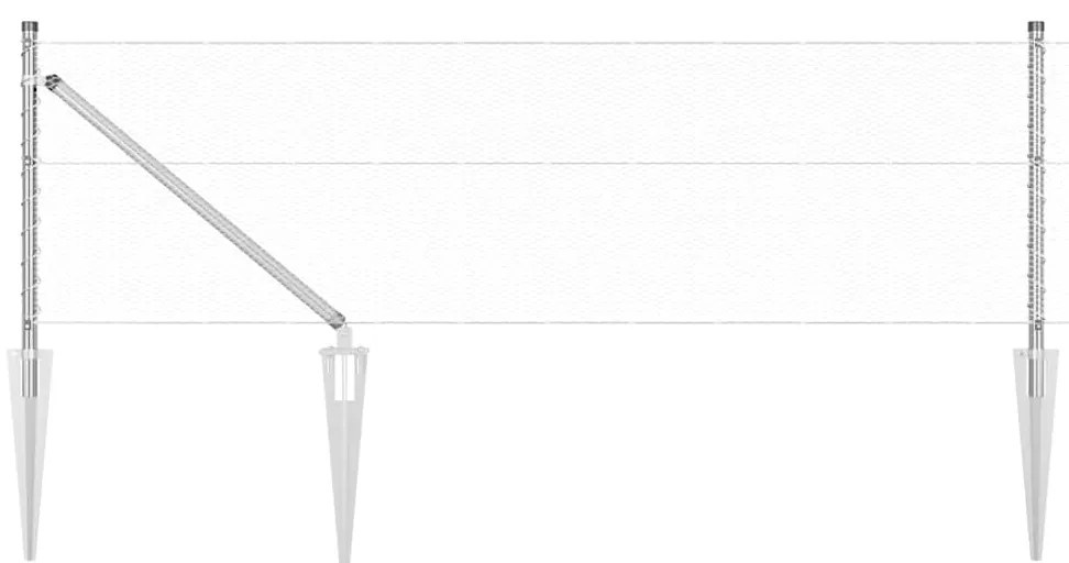 Cerca Hexagonal vidaXL 0.6x50 m Aço Galvanizado