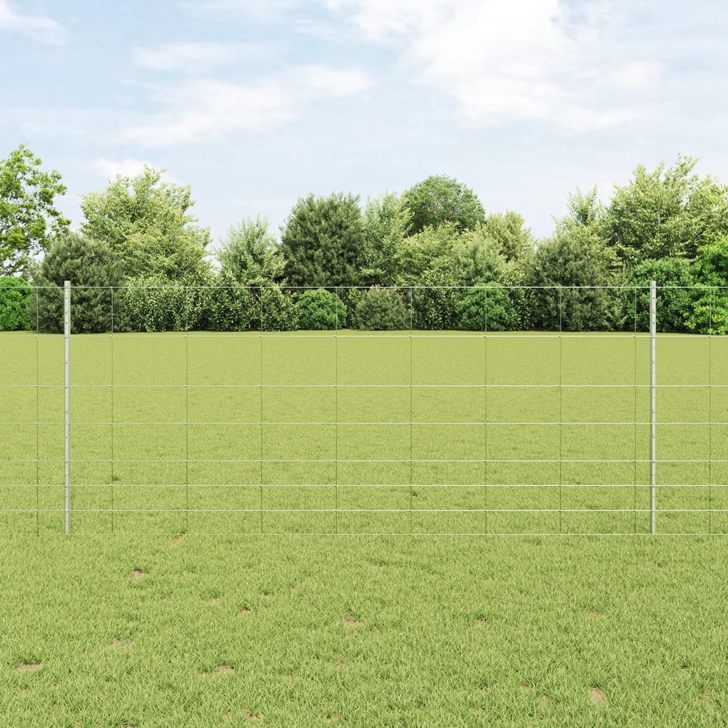 Postes de Cerca vidaXL 22 pcs U-Channel 100 cm Aço Galvanizado