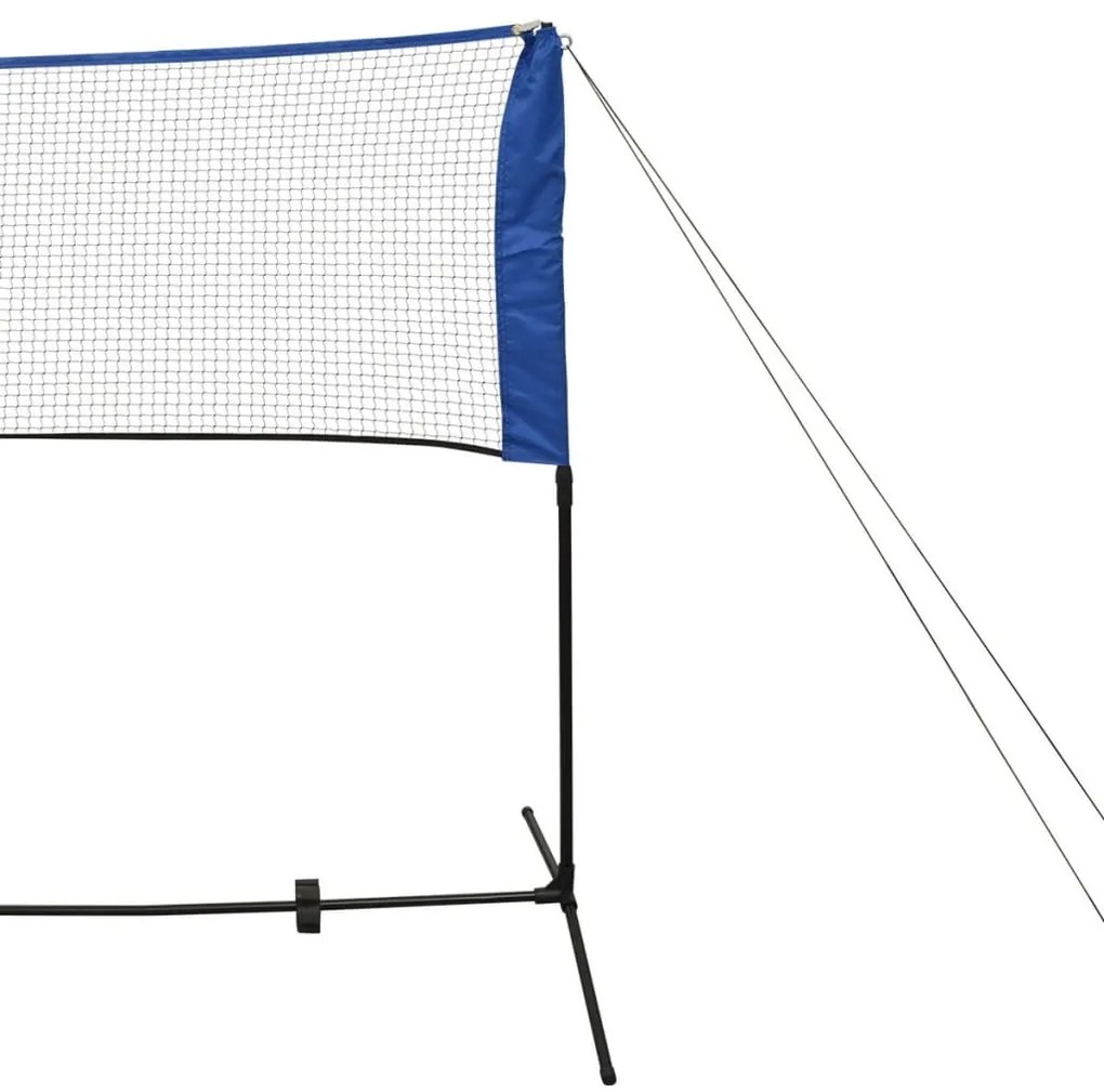 Conjunto rede de badminton com volantes 300 x 155 cm