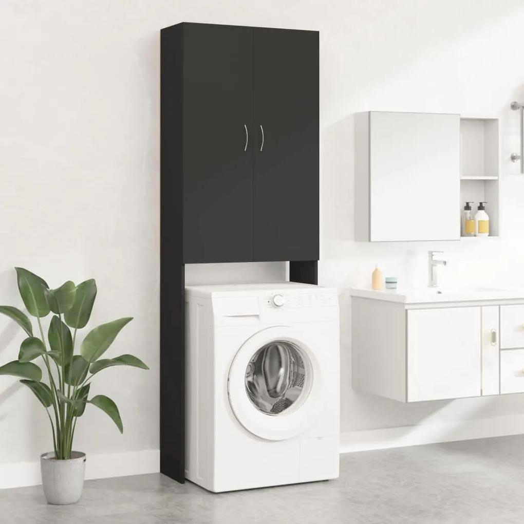 Armário máquina de lavar roupa 64x25,5x190 cm preto
