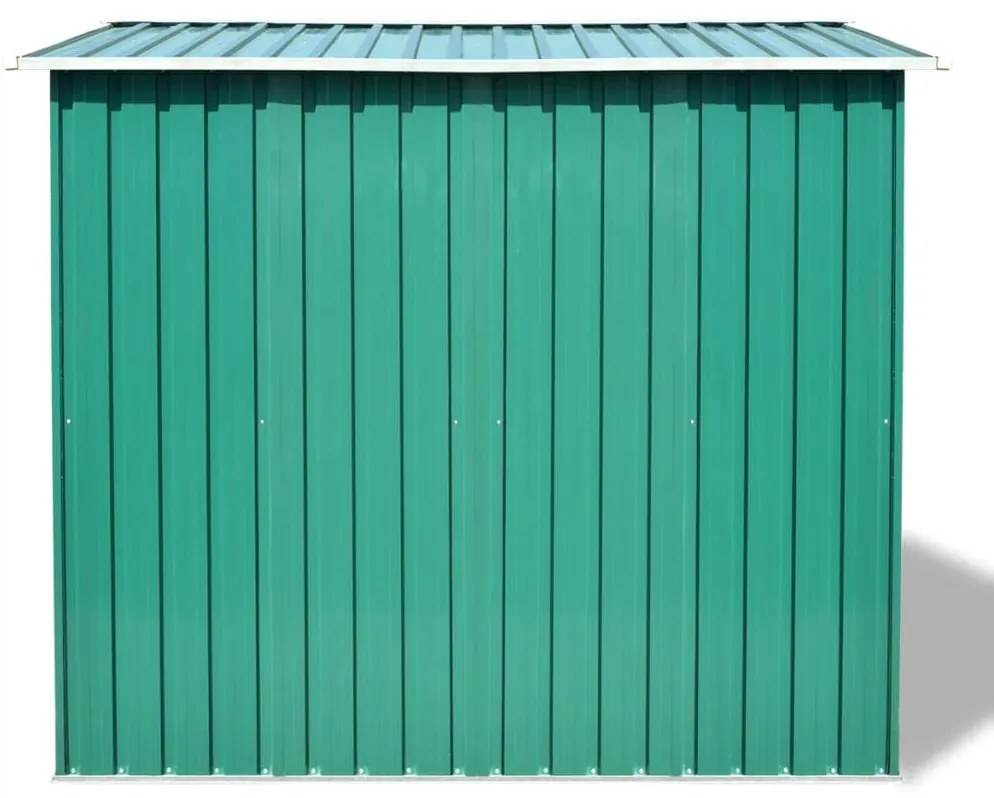 Abrigo de jardim metal verde 257x205x178 cm