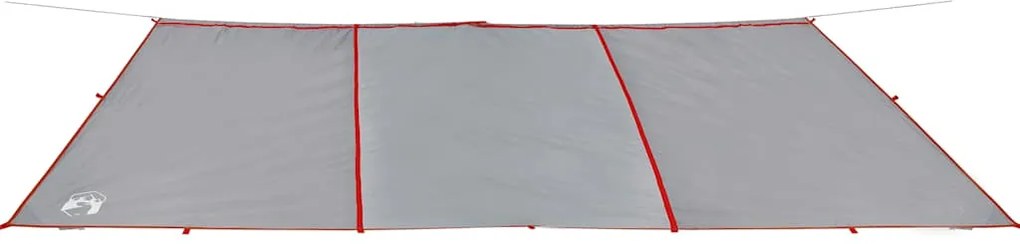Lona de campismo 420x440 cm impermeável cinzento e laranja